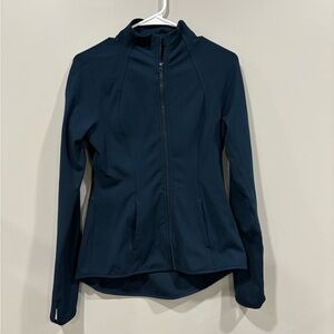 Yogalicious Blue Utility Jacket with Tailored Fit and High Collar